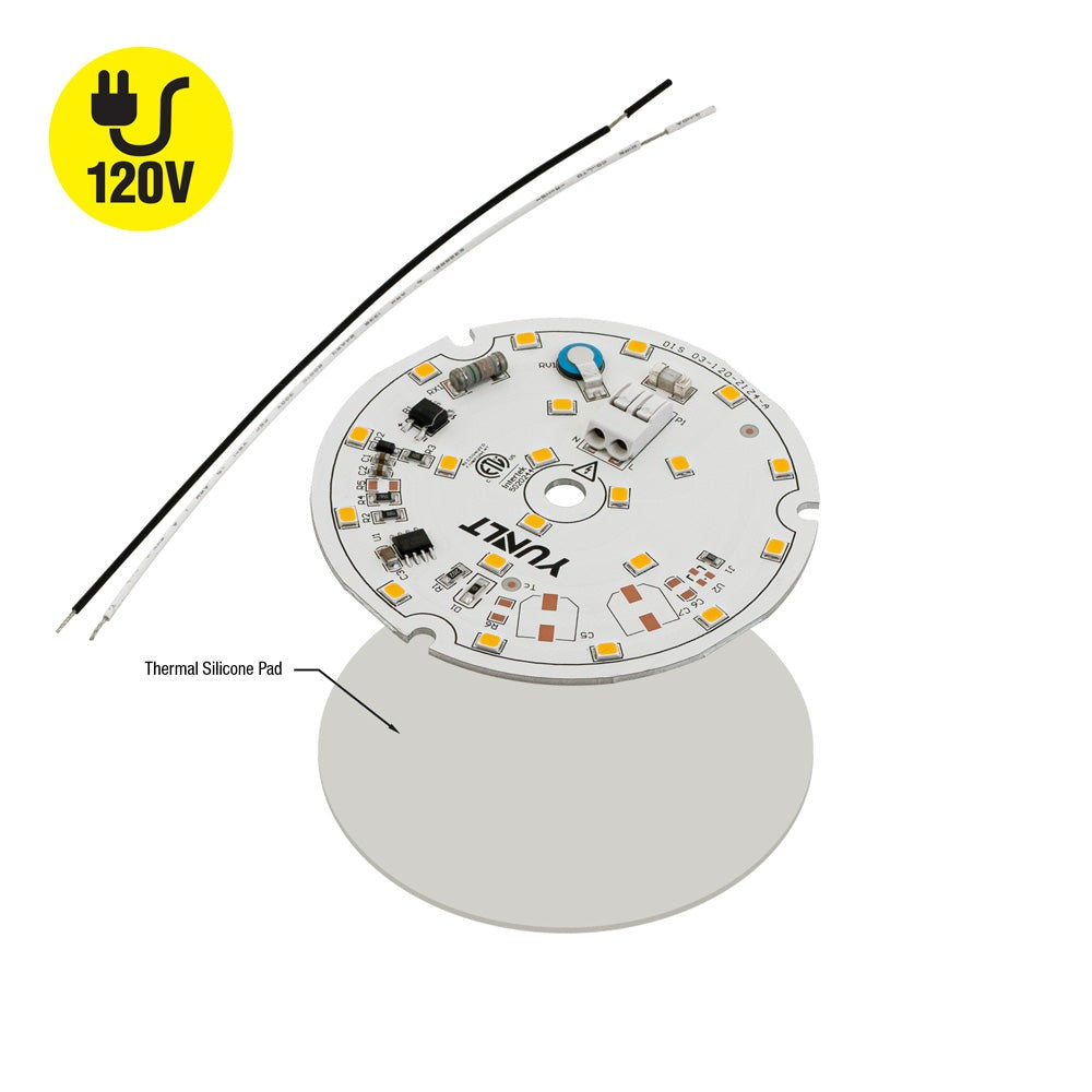 3 inch Round Disc ZEGA LED Module DIS 03-008W-930-120-S3-Z1A, 120V 8W 3000K(Warm White) - gekpower