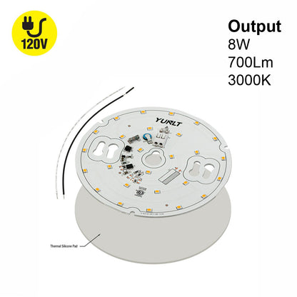 5 inch Round Disc ZEGA LED Module DIS 05-008W-930-120-S3-Z1A (DIS 03-600-930-120-S3), 120V 8W 3000K(Warm White), gekpower