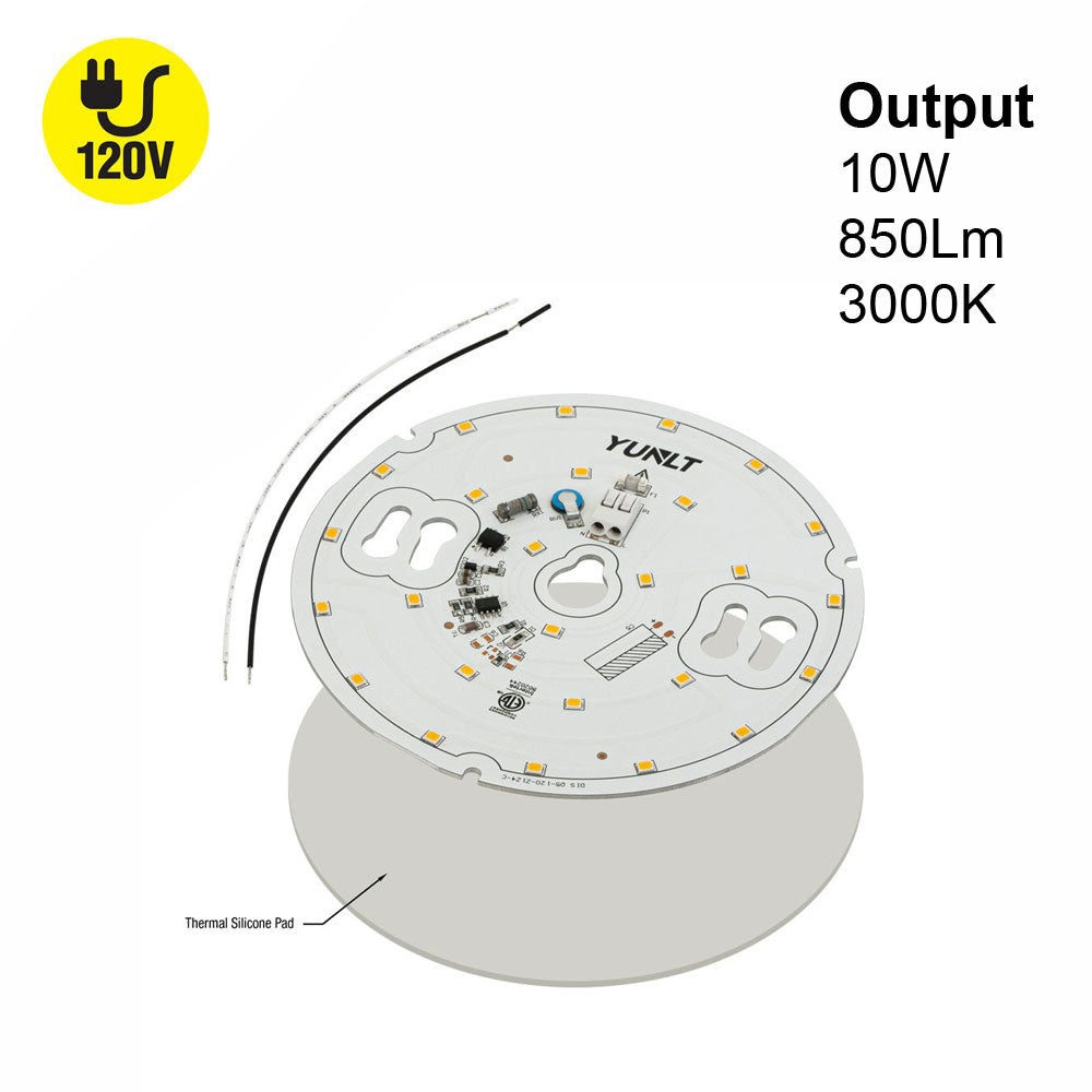 5 inch Round Disc ZEGA LED Module DIS 05-010W-930-120-S3-Z1A, 120V 10W 3000K(Warm White), gekpower