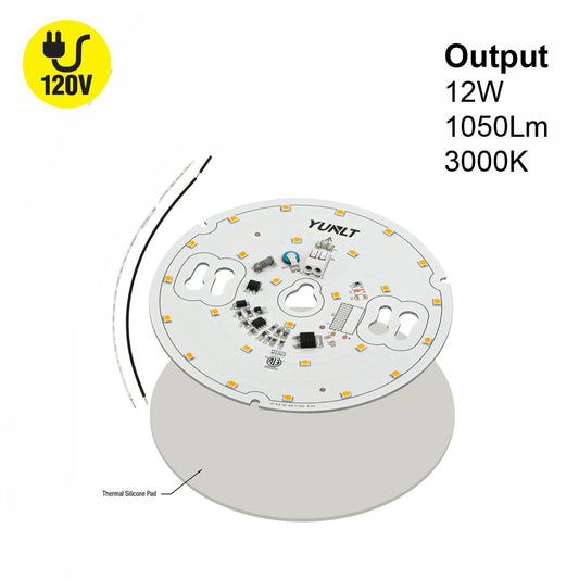 5 inch Round Disc ZEGA LED Module DIS 05-012W-930-120-S3-Z1B, 120V 12W 3000K(Warm White), gekpower