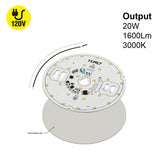 5 inch Round Disc ZEGA LED Module DIS 05-020W-930-120-S3-Z1B, 120V 20W 3000K(Warm White), gekpower