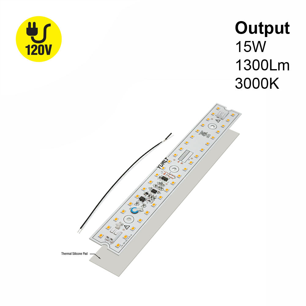 9 inch Linear ZEGA LED Module LIN 09-015W-930-120-S3-Z1B, 120V 15W 3000K(Warm White), gekpower