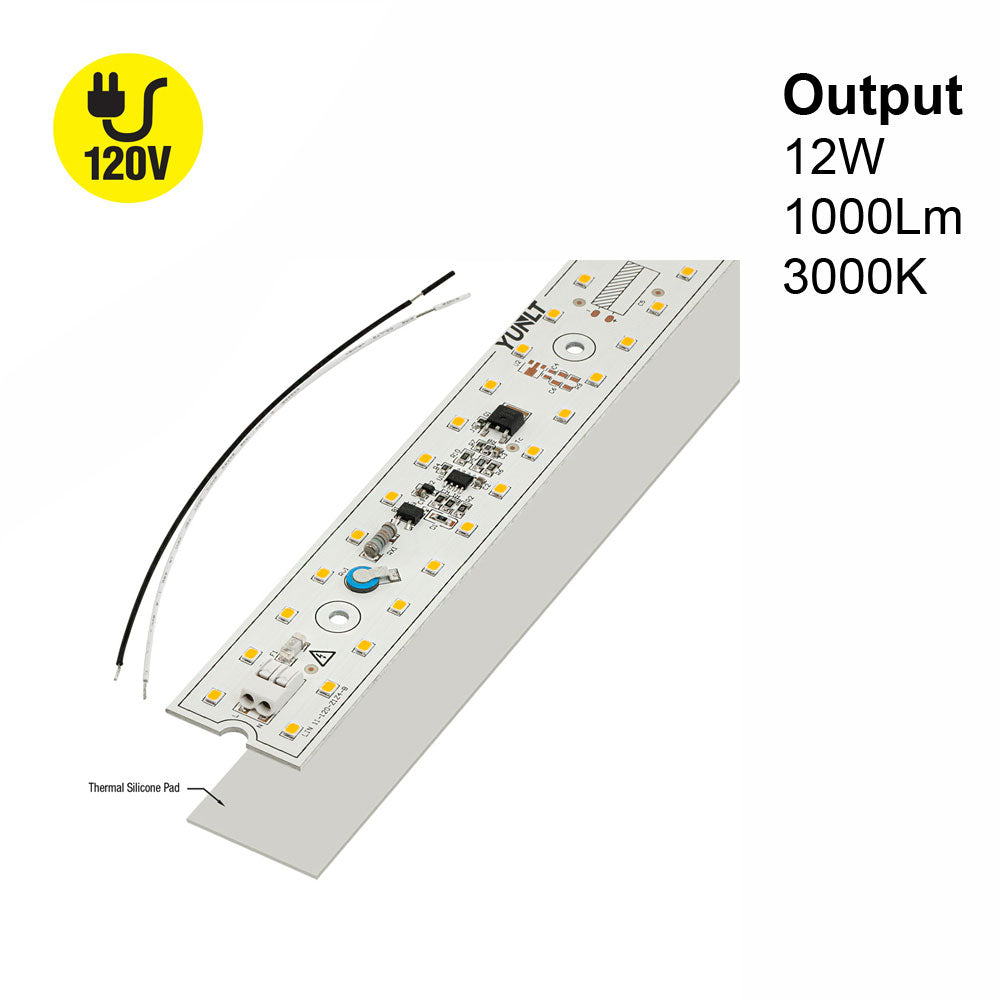 11 inch Linear ZEGA LED Module LIN 11-012W-930-120-S3-Z1B, 120V 12W 3000K(Warm White), gekpower