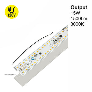 15 inch Linear ZEGA LED Module LIN 15-015W-930-120-S3-Z1B, 120V 15W 3000K(Warm White), gekpower