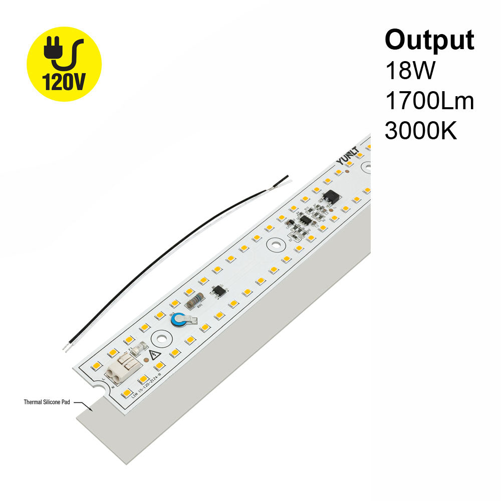 15 inch Linear ZEGA LED Module LIN 15-018W-930-120-S3-Z1B, 120V 18W 3000K(Warm White), gekpower