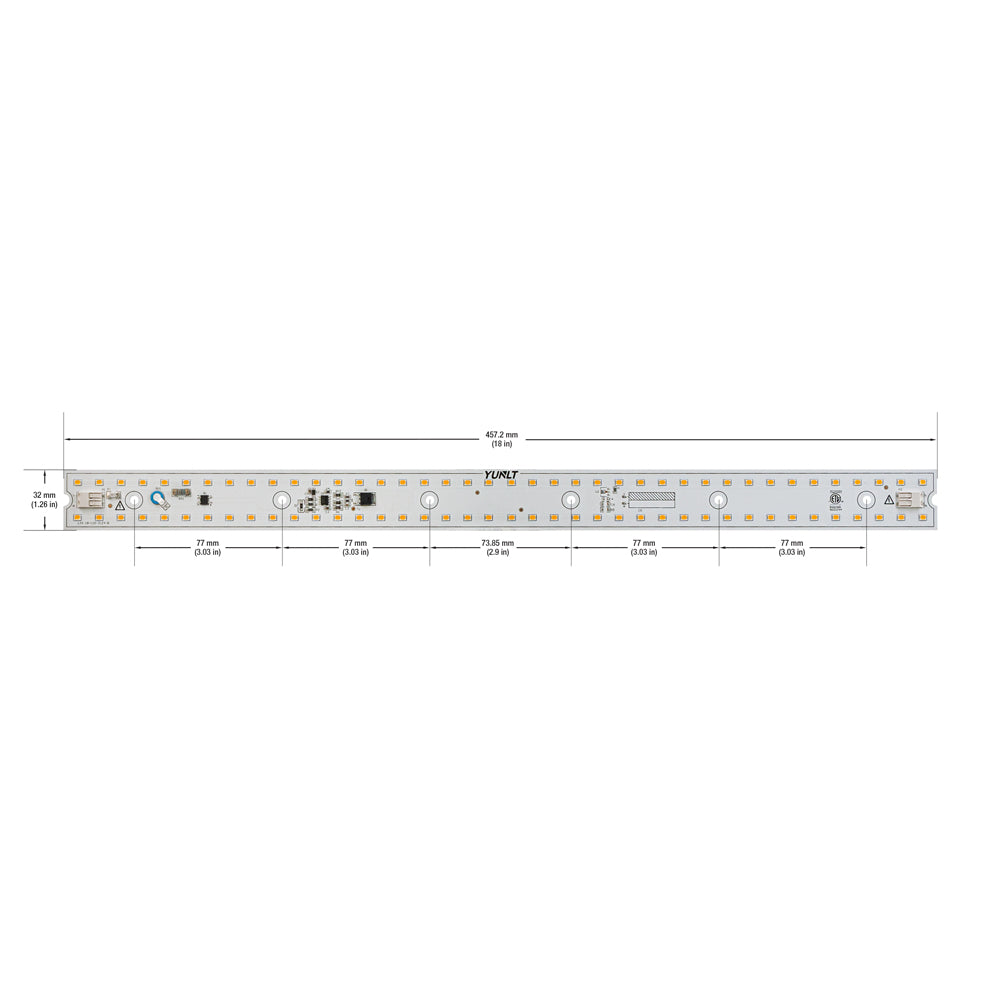 18 inch Linear ZEGA LED Module 120V 15W 3000K(Warm White), LIN 18-015W-930-120-S3-Z1B