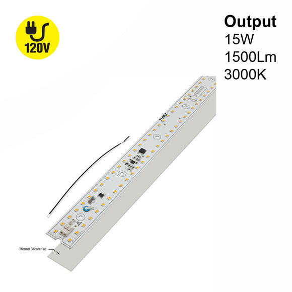 18 inch Linear ZEGA LED Module LIN 18-015W-930-120-S3-Z1B, 120V 15W 3000K(Warm White)