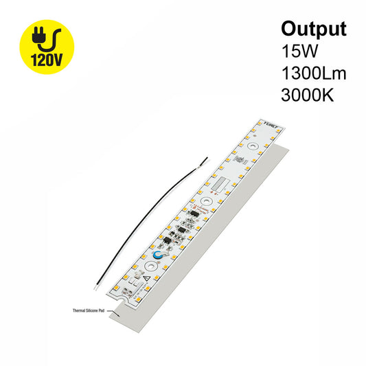 9 inch Slim ZEGA LED Module SLM 09-015W-930-120-S3-Z1B, 120V 15W 3000K(Warm White), gekpower