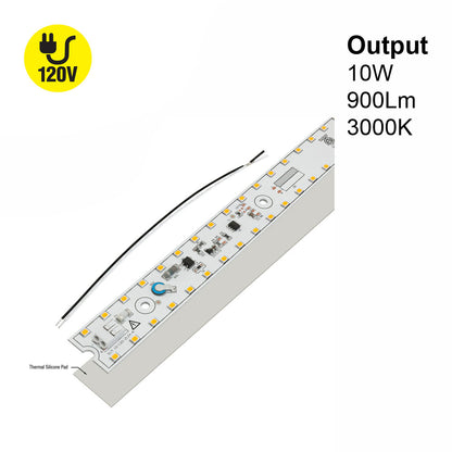 10 inch Slim ZEGA LED Module SLM 10-010W-930-120-S3-Z1A, 120V 10W 3000K(Warm White), gekpower