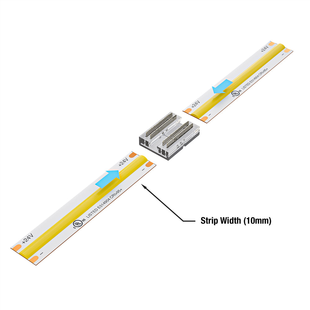 10mm Beetle LED Strip to Strip Connectors, VBD-BC-10MM-2S (Pack of 3)