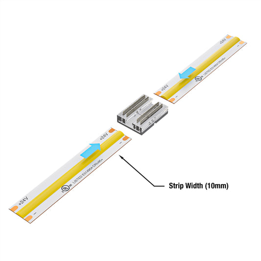 10mm Beetle LED Strip to Strip Connectors, VBD-BC-10MM-2S (Pack of 3)