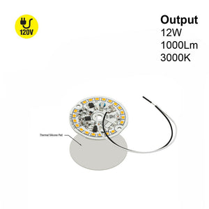 2 inch Round Disc ZEGA LED Module DIS 02-012W-930-120-S1-Z1B, 120V 12W 3000K(Warm White), gekpower