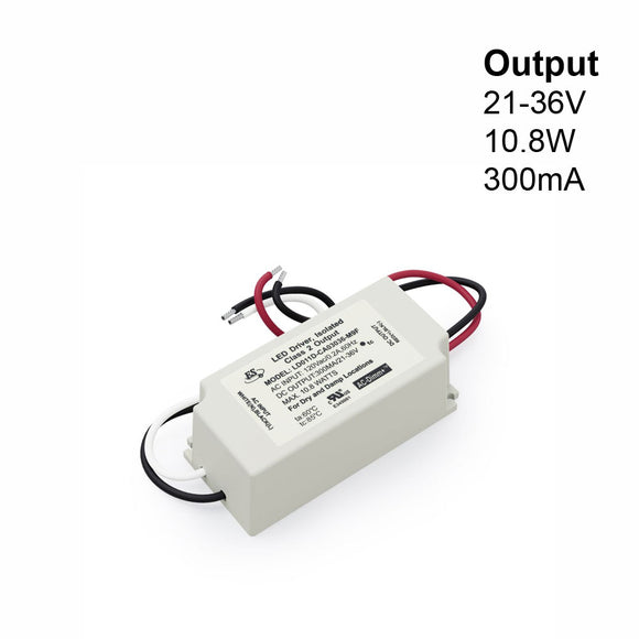 LD011D-CA03036-M9F (LD009D-CU03036-M9) Constant Current LED Driver, 300mA, 21-36V11W - GekPower