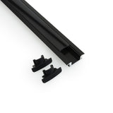 Low Profile Recessed Linear Aluminum LED Channel for LED Strips 1Meter(3.2ft) VBD-CH-RS5B, Gekpower