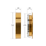 VBUN-2R25-12V Shiny Gold Round LED Cabinet Puck Light, 12V 2.5W CCT(2.4K, 2.7K, 3K, 3.5K, 4K, 5K)