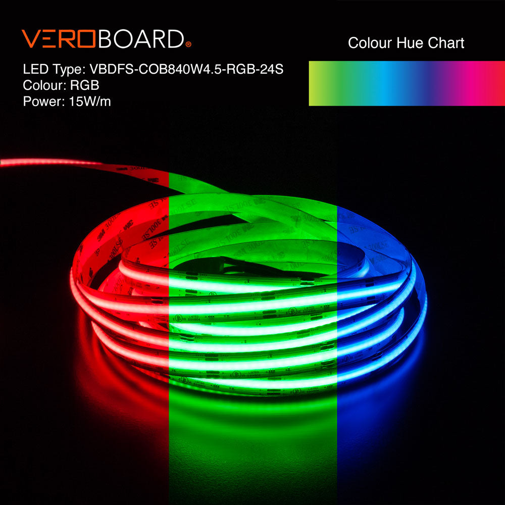 LED Neon Tube Light, RGB Colour Changing, 24V, IP20