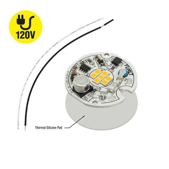 1.5 inch Round Disc ZEGA LED Module DIS 01-005W-930-120-S1-Z4A, 120V 5W 3000K(Warm White)