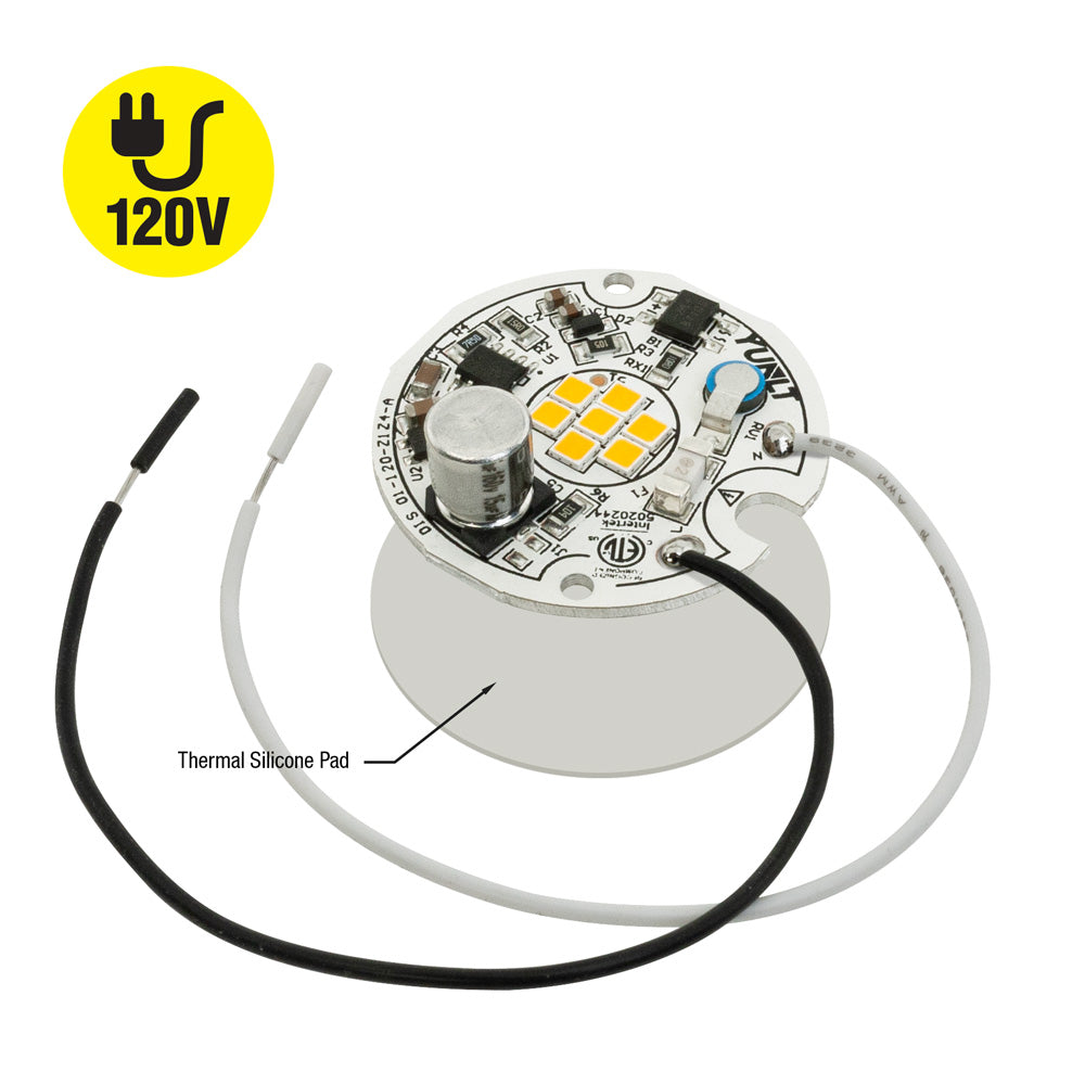 1.5 inch Round Disc ZEGA LED Module DIS 01-008W-930-120-S1-Z4A, 120V 8W 3000K(Warm White), gekpower