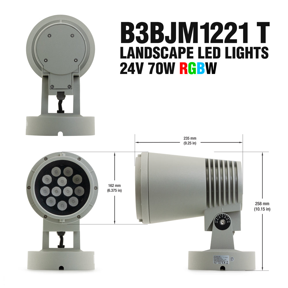 B3BJM1221T Landscape Spot Lights 24V 60W RGBW
