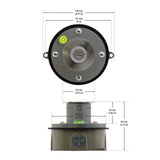 VBD-RD33-3W-30K 2.5 inch Round Inground Light with Concrete box, 3W 12VDC 3000K(Warm White) - GEKPOWER