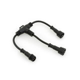 2 outputs waterproof T Connector Extension (1 male, 2 Female) for Pathway Light