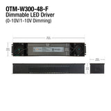 OTM-W300-48-F LED Constant Voltage  LED Driver, 0-10V Dimming 48V 300W, gekpower