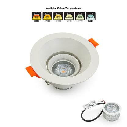 VBD-MTR-84W Low Voltage IC Rated Recessed LED Light Fixture, 3.25 inch Round White - gekpower