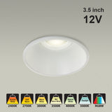 VBD-MTR-85W Low Voltage IC Rated Recessed LED Light Fixture, 3.5 inch Round White - gekpower