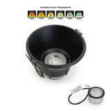 VBD-MTR-86B Low Voltage IC Rated Recessed LED Light Fixture, 3.5 inch Round Black - gekpower