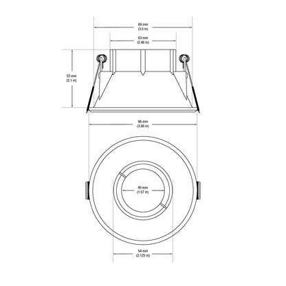 VBD-MTR-86B Low Voltage IC Rated Recessed LED Light Fixture, 3.5 inch Round Black - gekpower