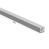 White Silicone Flexible LED Neon channel VBD-N1616-SD-W, per foot(30.5cm) SIDE Mount