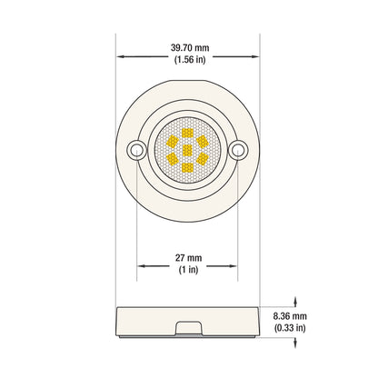 1.5 inch Round Disc ZEGA LED Module P01-600-930-120-S1-18S300, 120V 7W 3000K(Warm White) - gekpower