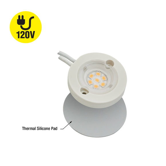 1.5 inch Round Disc ZEGA LED Module P01-600-930-120-S1-18S300, 120V 7W 3000K(Warm White) - gekpower
