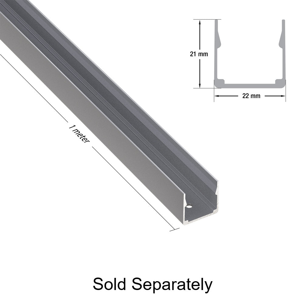 Black Silicon Flexible LED Neon channel VBD-N2020-SF-B, 1m (3.2ft) - gekpower