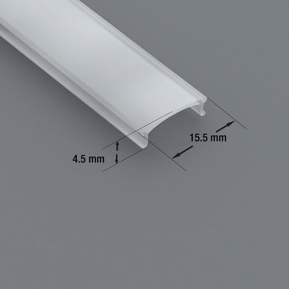 PC White Frosted Cover for S4B and RF1B LED Channels, 3meter 118inches