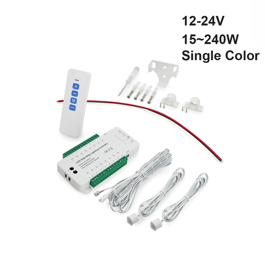 RL-STEP-02, 16 Steps LED Stair Strip Lighting Controller with Dual PIR Motion Sensor, gekpower