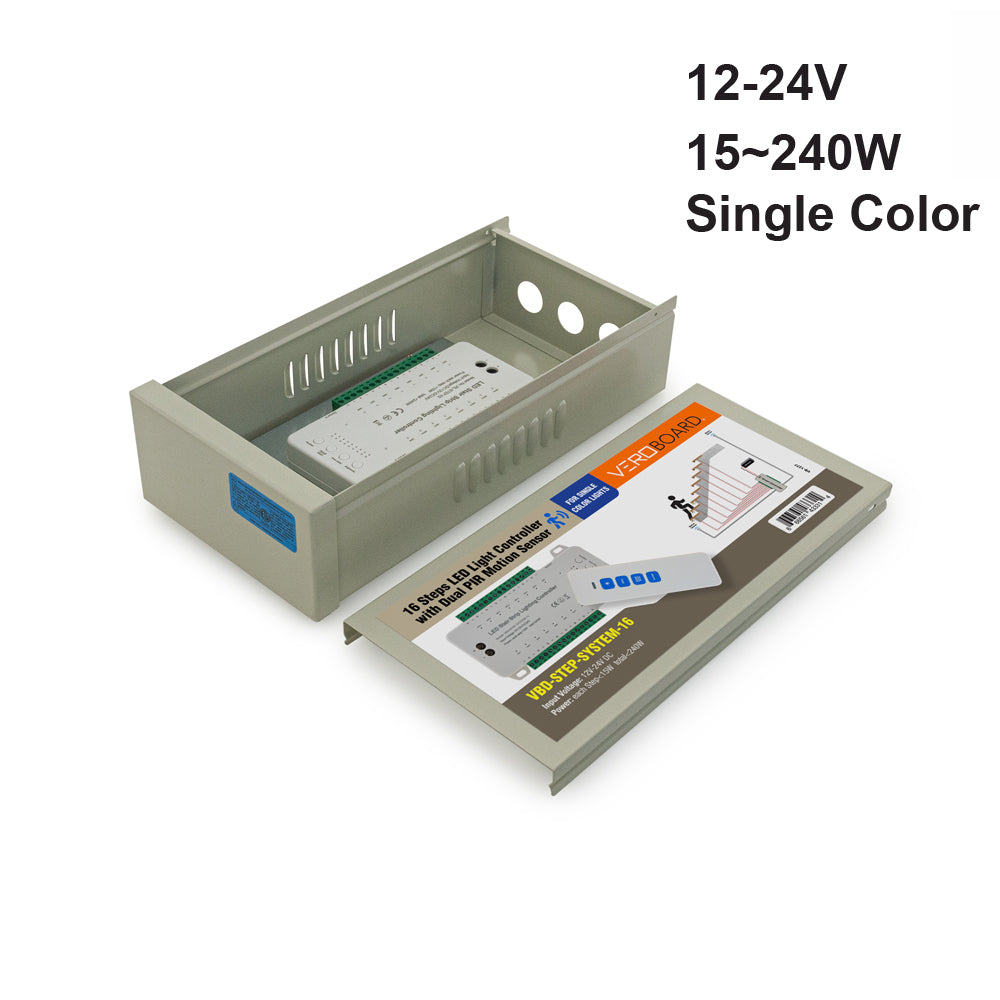 VBD-STEP-SYSTEM-16, 16 Steps LED Light Controller with Dual PIR Motion Sensor