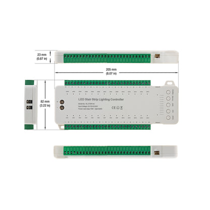 RL-STEP-04, 28 Steps LED Stair Strip Lighting Controller with Dual PIR Motion Sensor, gekpower