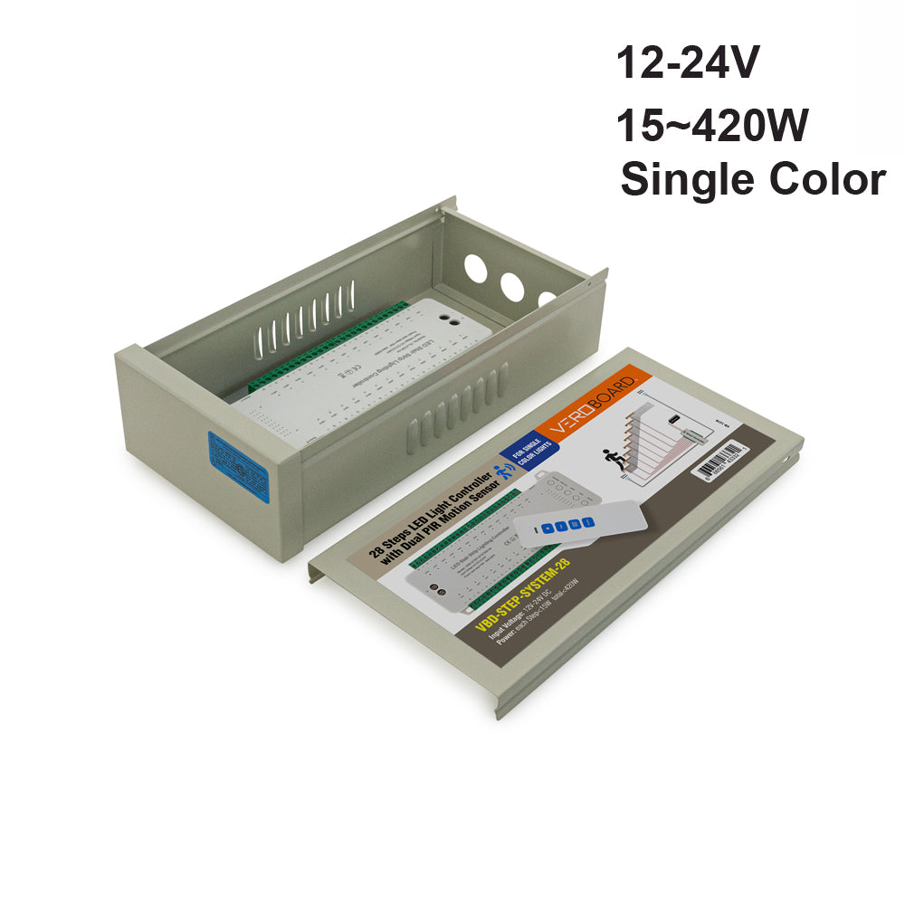 VBD-STEP-SYSTEM-28, 28 Steps LED Light Controller with Dual PIR Motion Sensor