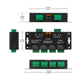SP901E LED Pixel SPI Signal Amplifier Repeater Addressable LED Strip and Dream Color Programmable LED Matrix Panel, 5V~24V, gekpower