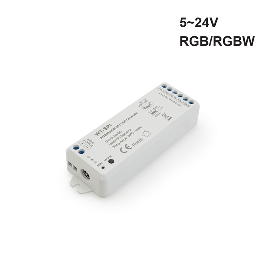 5-24VDC WiFi & RF RGB/RGBW SPI LED Controller WT-SPI (Tuya App), gekpower