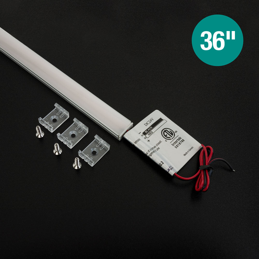 3ft Linear Under Cabinet Lights VBD-COB-24V-510L-3K-S5-3, 24V 6W 3000K(Warm White), gekpower