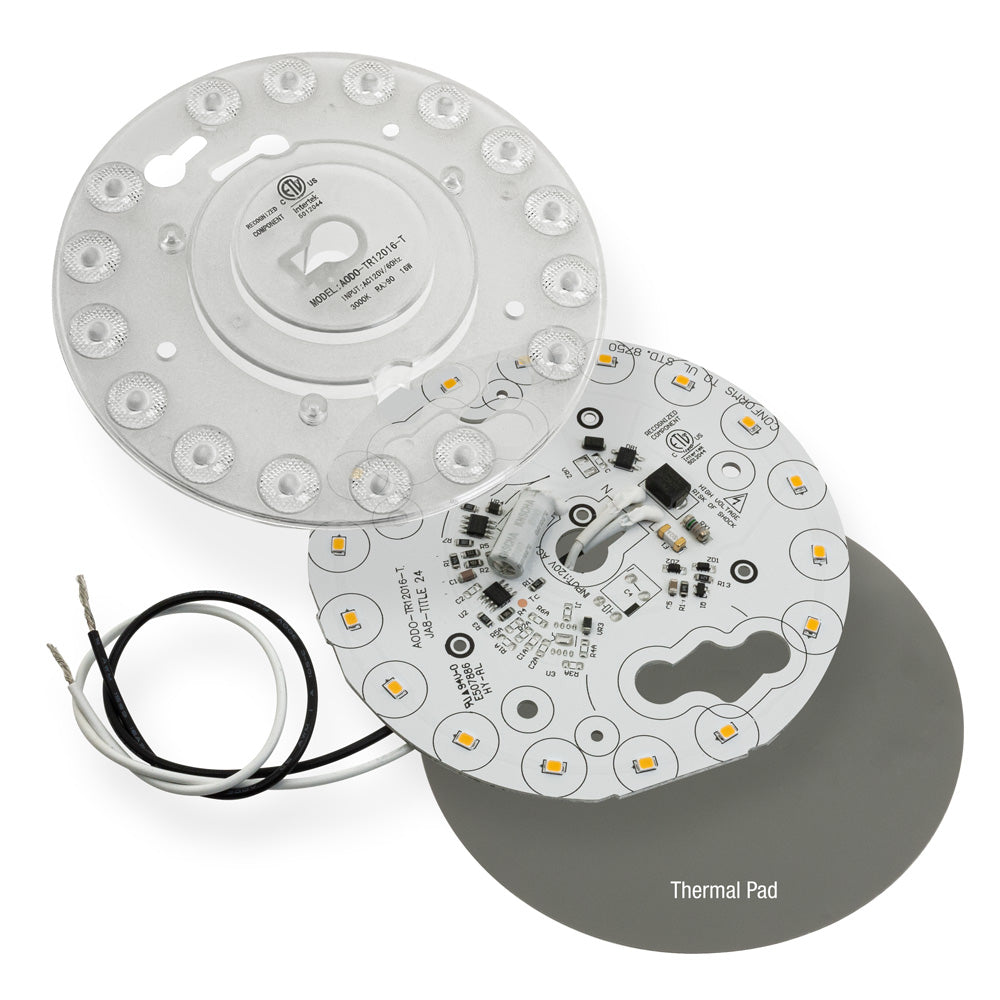 4.7 inch Round Disc LED Module DIS TR12016-T , 120V 16W 3000K(Warm White), gekpower