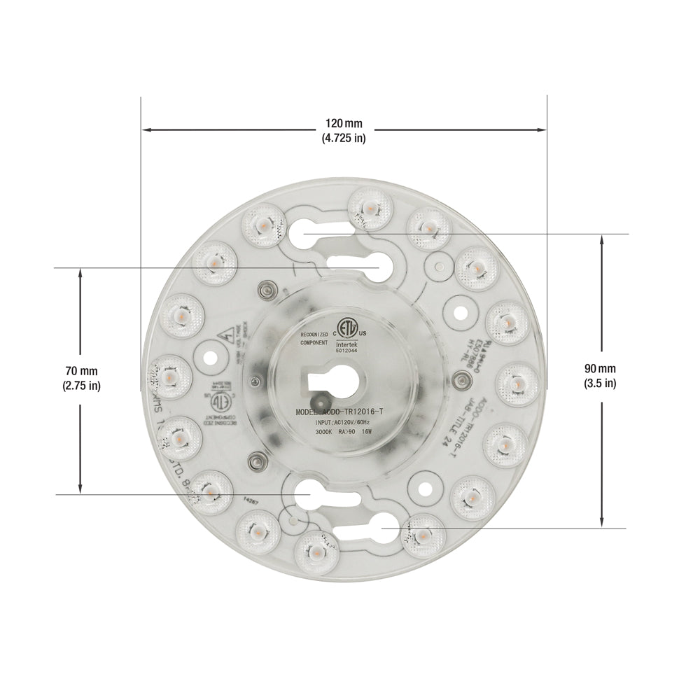 4.7 inch round disc LED module 120V 16W 3000K – GekPower