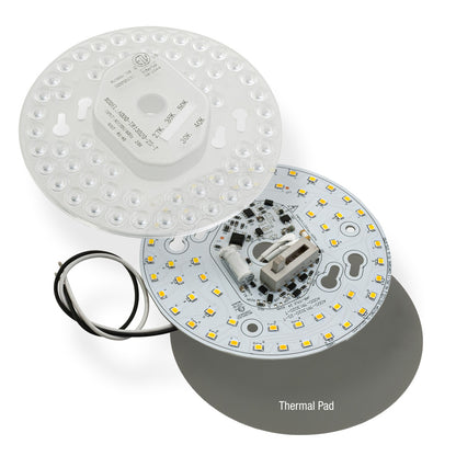 5.1 inch Round Disc LED Module TR13020-2S-T, 120V 20W 5CCT(2.7K, 3K, 3.5K, 4K, 5K), gekpower