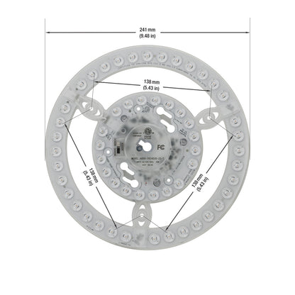 9.4 inch Round Disc LED Module TR24030-T, 120V 30W 3CCT(3K, 4K, 5K), gekpower