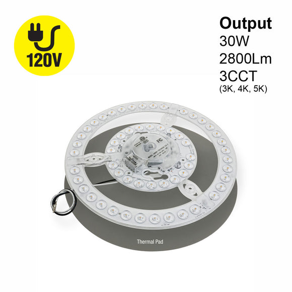 9.4 inch Round Disc LED Module TR24030-T, 120V 30W 3CCT(3K, 4K, 5K), gekpower