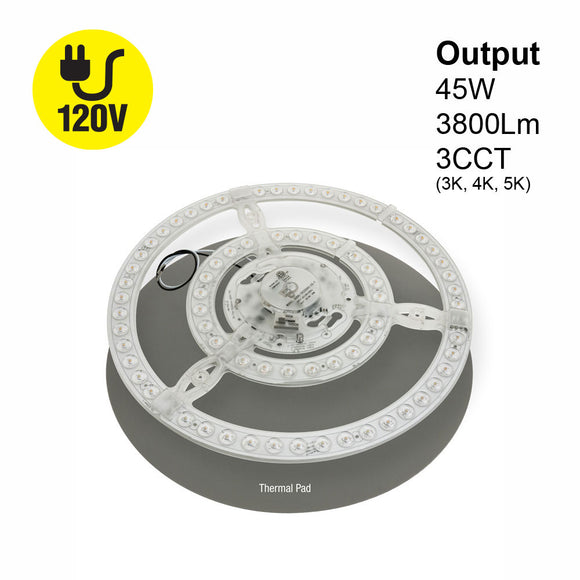 12.6 inch Round Disc LED Module TR32045-2S-T, 120V 30W 3CCT(3K, 4K, 5K), gekpower