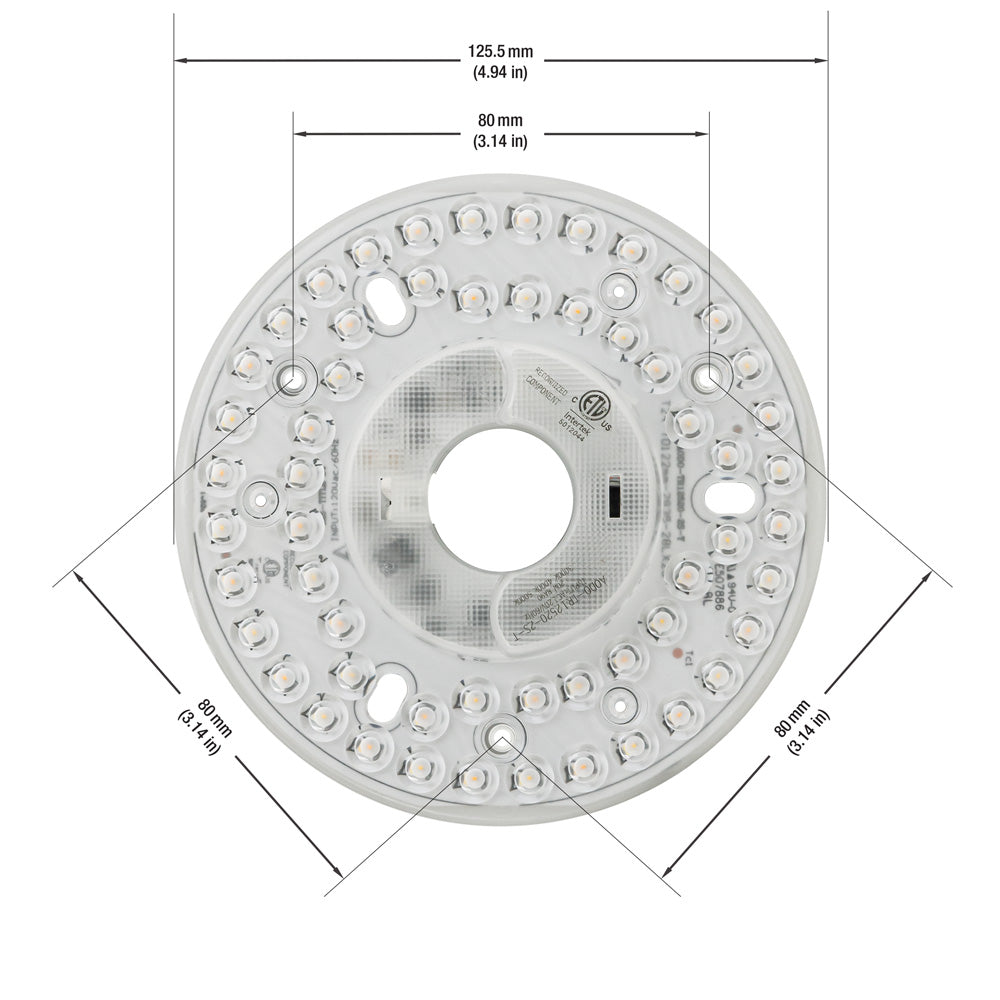 4 Pin Circular Led Module 4.9 inch Round Disc LED Module 120V 20W 3CCT – GekPower