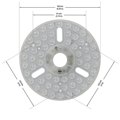 6.3 inch Round Disc LED Module TR16020-T, 120V 20W 3CCT(3K, 4K, 5K), gekpower